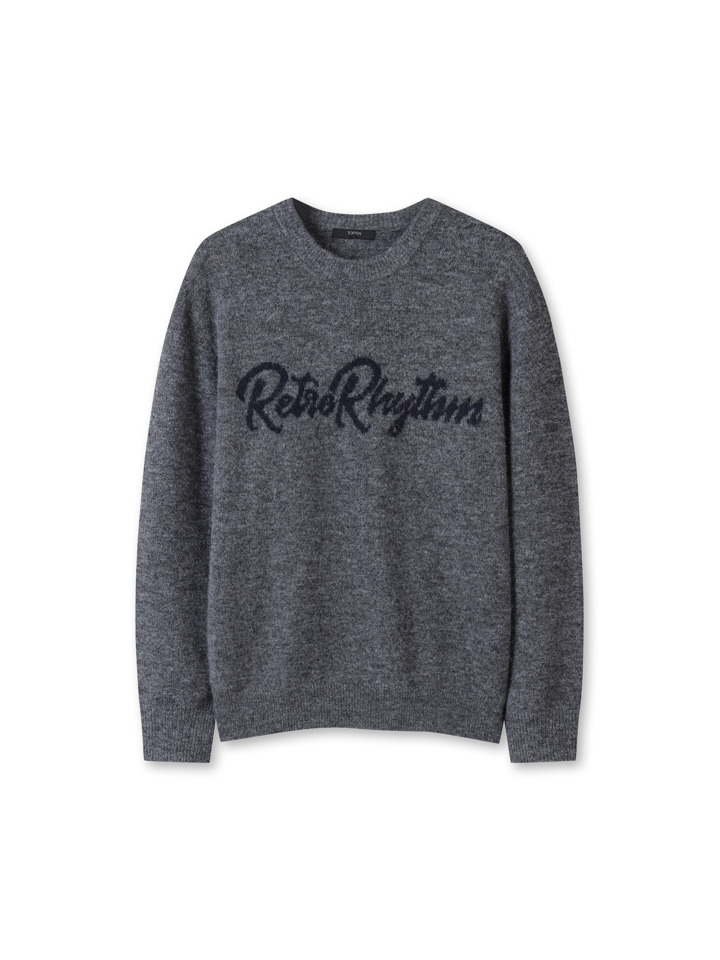남성) 울블렌드 레터링 스웨터