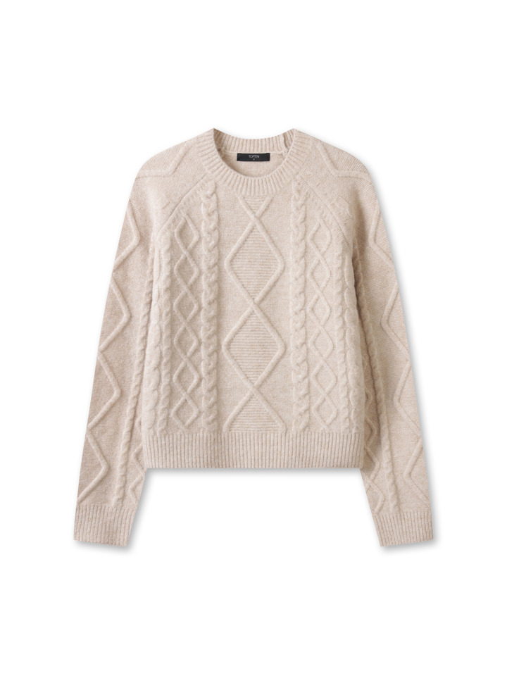 여성) 커스터드얀 피셔맨 스웨터