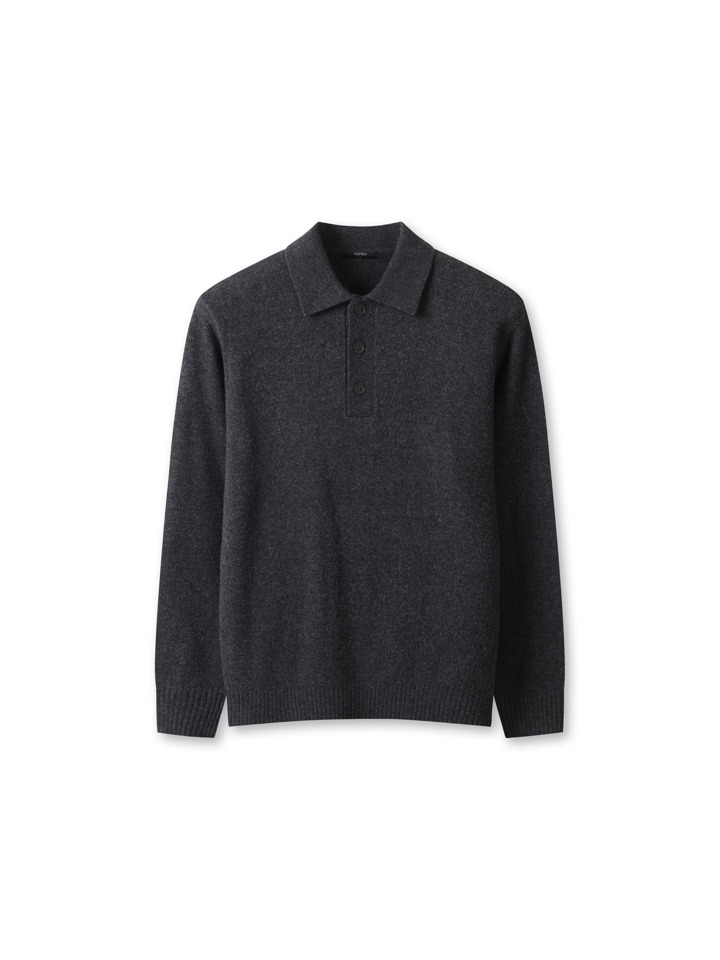 남성) 알파카 블렌드 폴로넥 스웨터