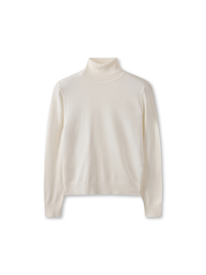 여성) ON AIR 플레인 터틀넥 스웨터