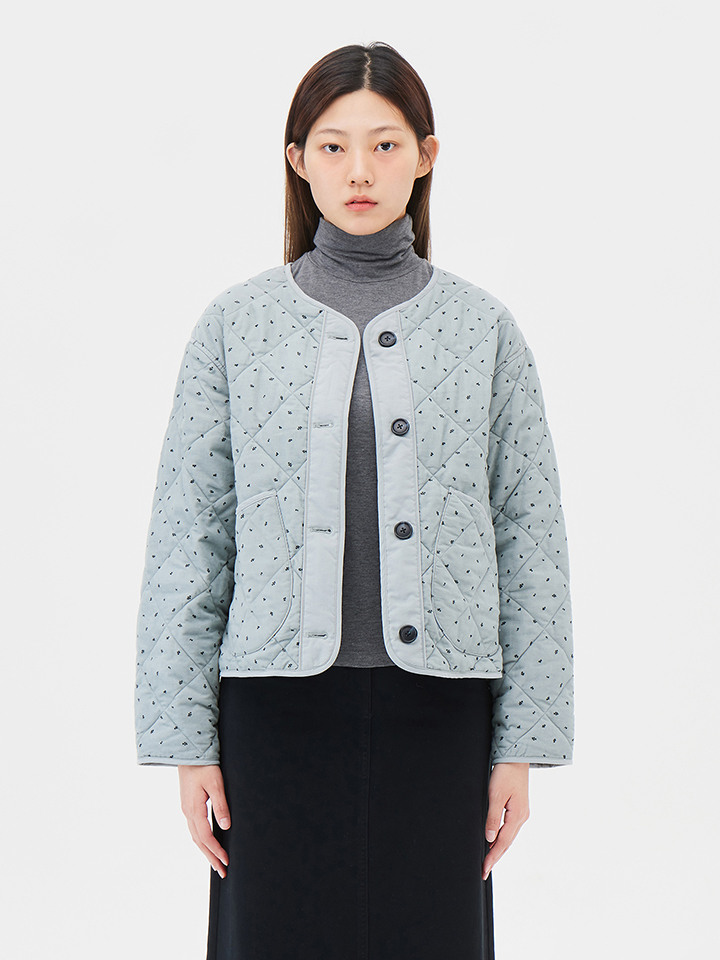 여성) 코듀로이 퀼팅 점퍼