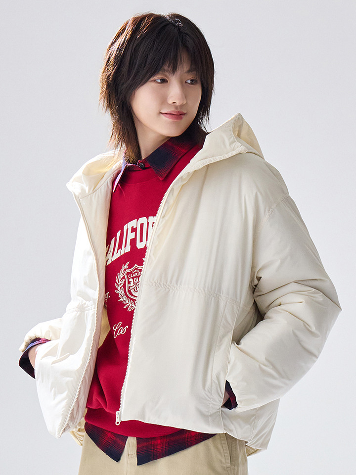 여성) 논퀼팅 후드 점퍼