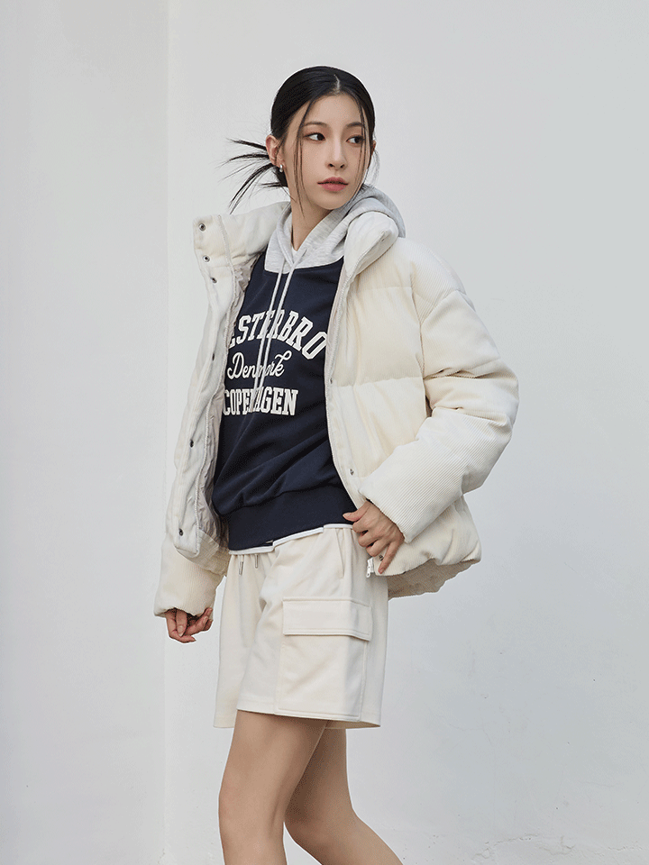 여성) AIRTECH 볼륨 코듀로이 점퍼