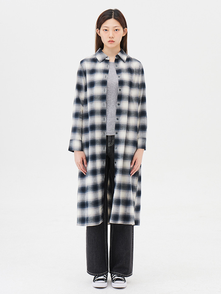 여성) 플란넬 체크 원피스