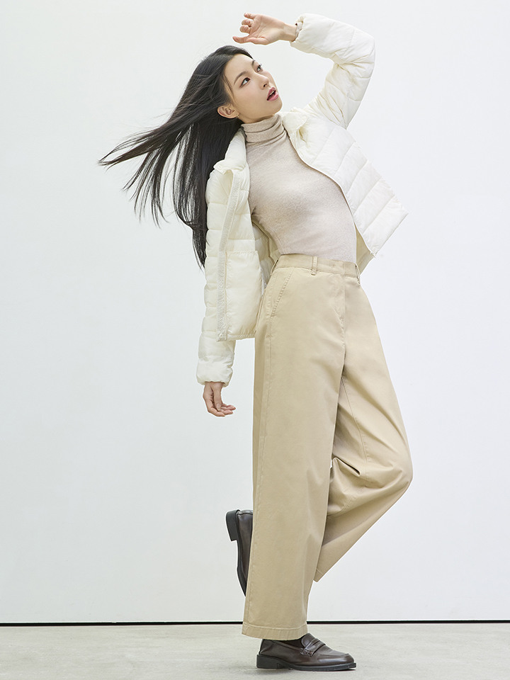 여성) 와이드 치노 팬츠