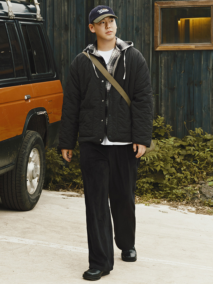 남성) 코듀로이 와이드 스웨트팬츠