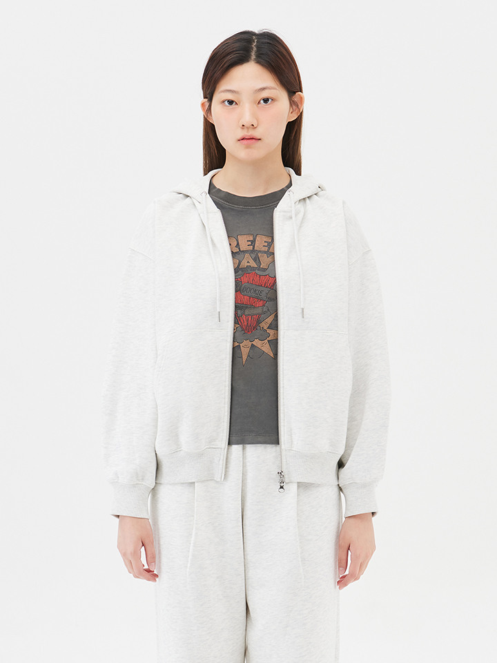 여성) 플리스 베이직 후드 집업 (SET-UP)