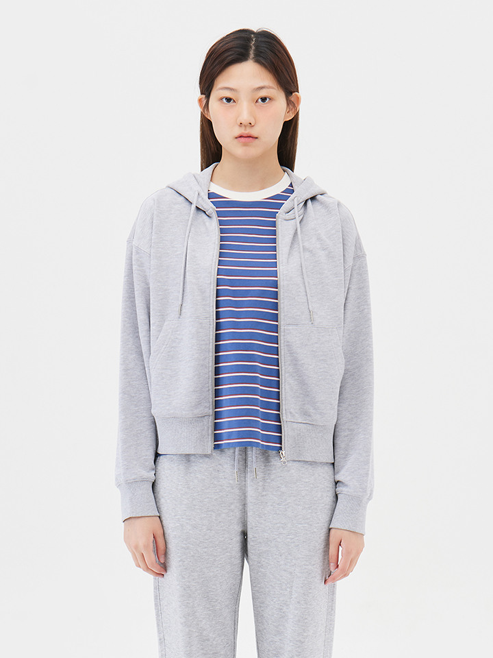 여성) 소프트 테리 스웨트 후드 집업