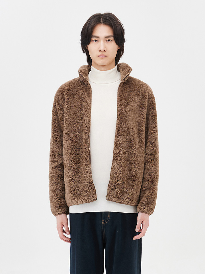 공용) 플러피플리스 하이넥 집업