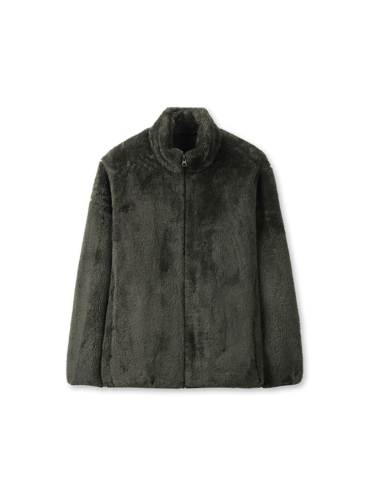 공용) 플러피플리스 하이넥 집업