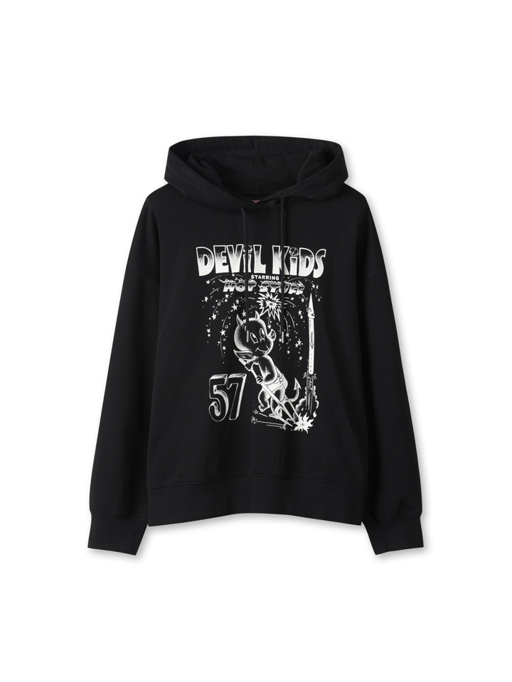 여성) 가먼트 다잉 콜라보 스웨트 후디 (캐스퍼&핫스터프)