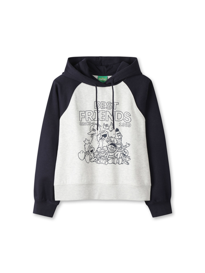 여성) 플리스 콜라보 스웨트 후디 (SESAME STREET)