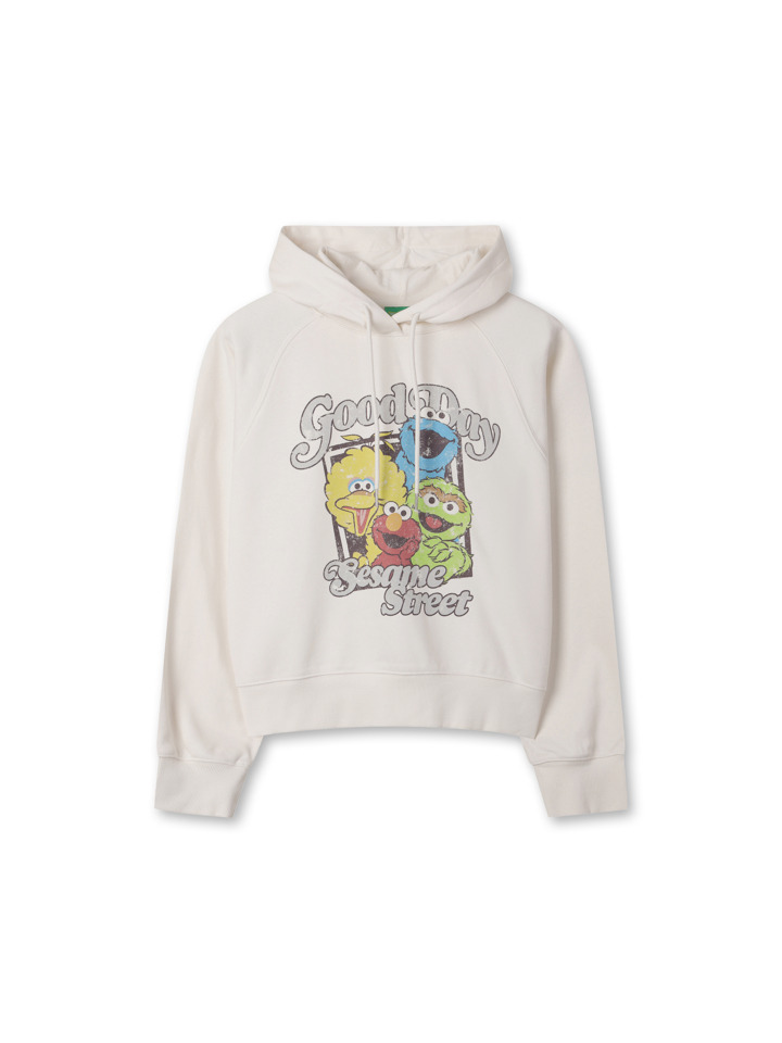 여성) 플리스 콜라보 스웨트 후디 (SESAME STREET)