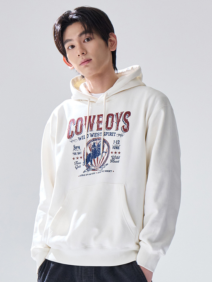 공용) 플리스 그래픽 스웨트후디