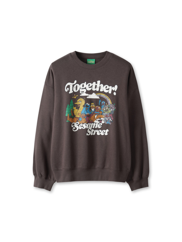 여성) 플리스 콜라보 스웨트셔츠 (SESAME STREET)