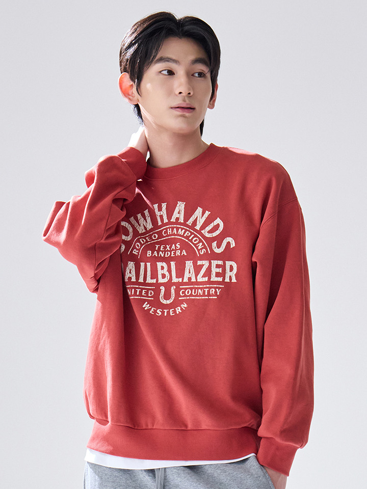 공용) 플리스 그래픽 스웨트셔츠