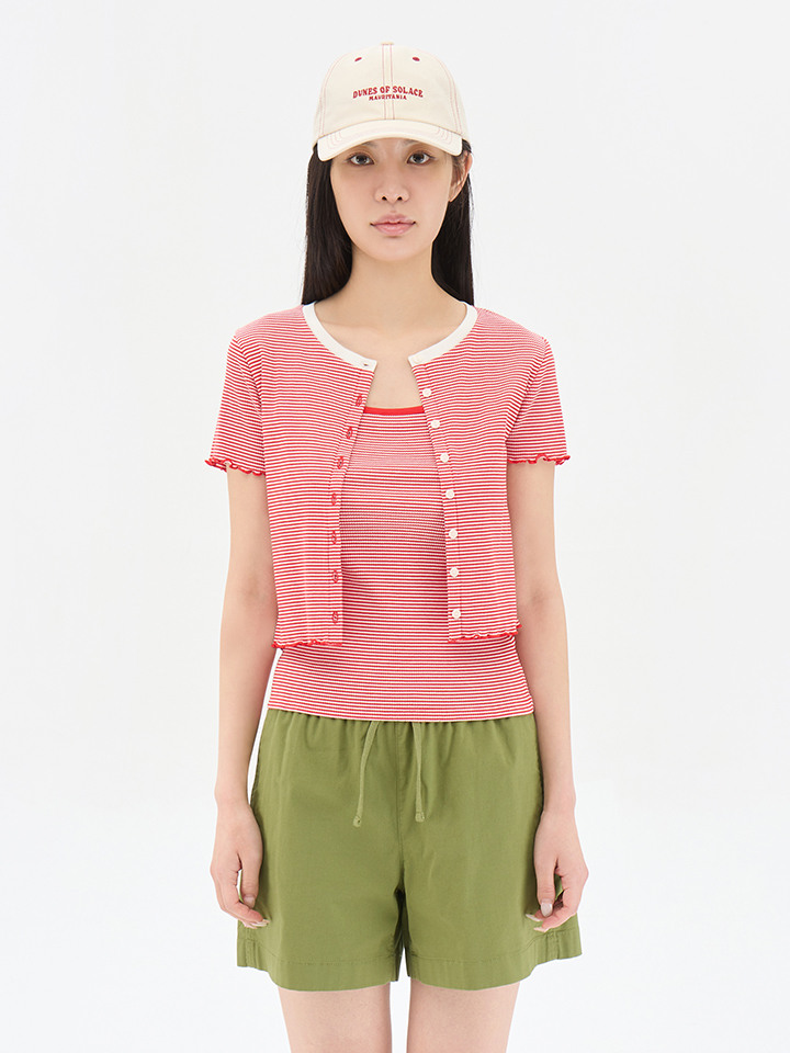 공용) 스티치 자수 볼캡