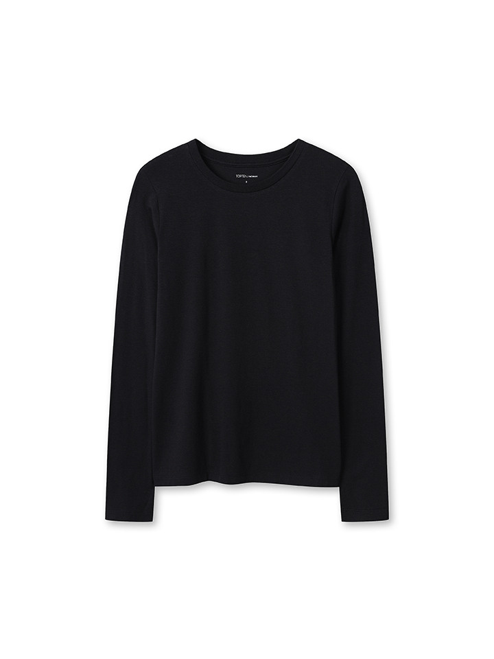 여성) 소프트 크루넥 긴팔 티