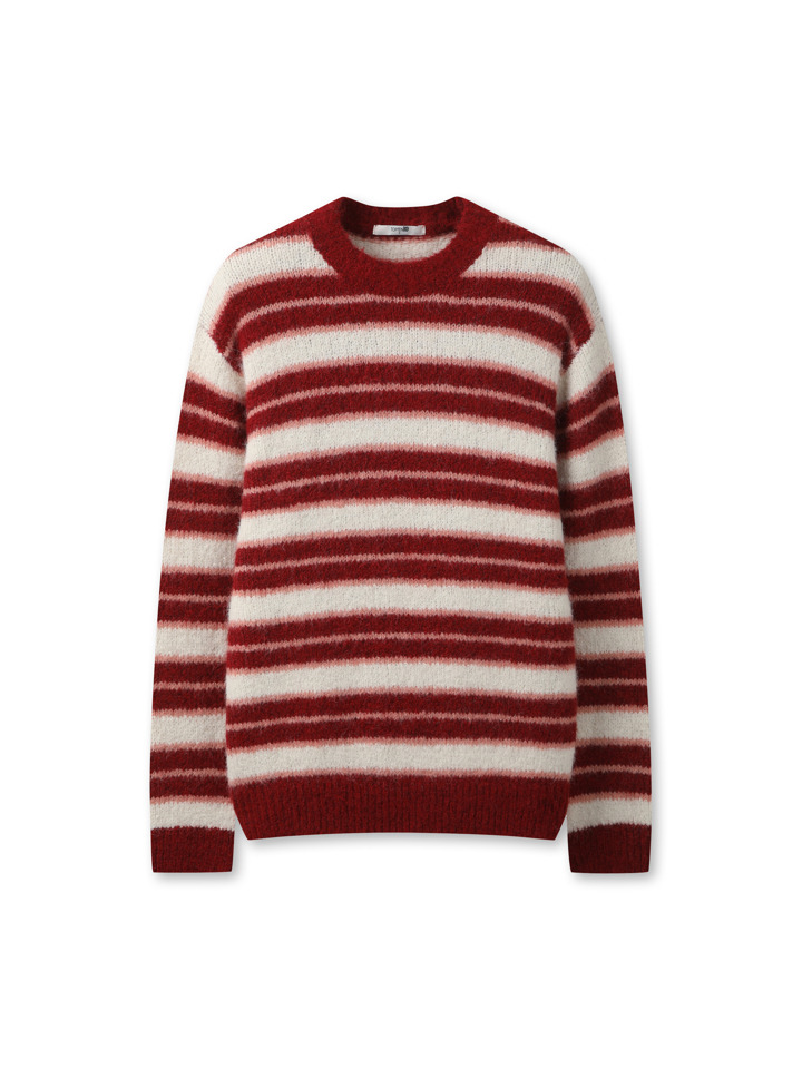 여성) 커스터드얀 스웨터 (스트라이프) 