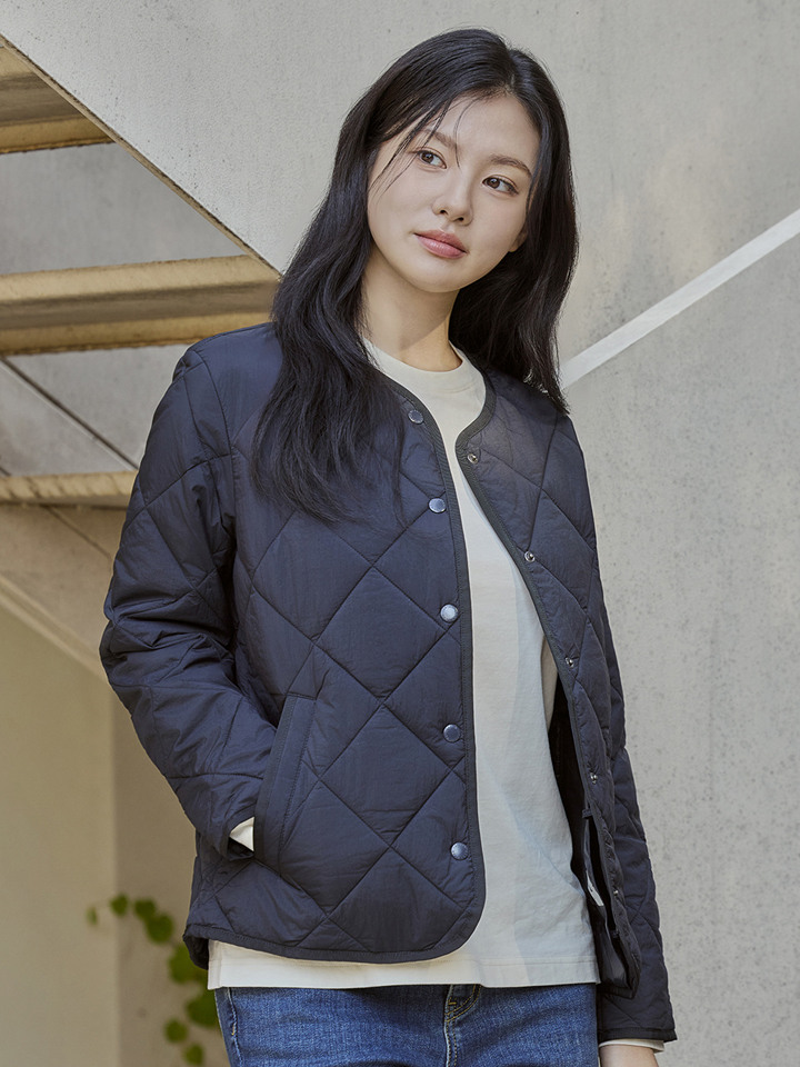 여성) 다이아 퀼팅 점퍼