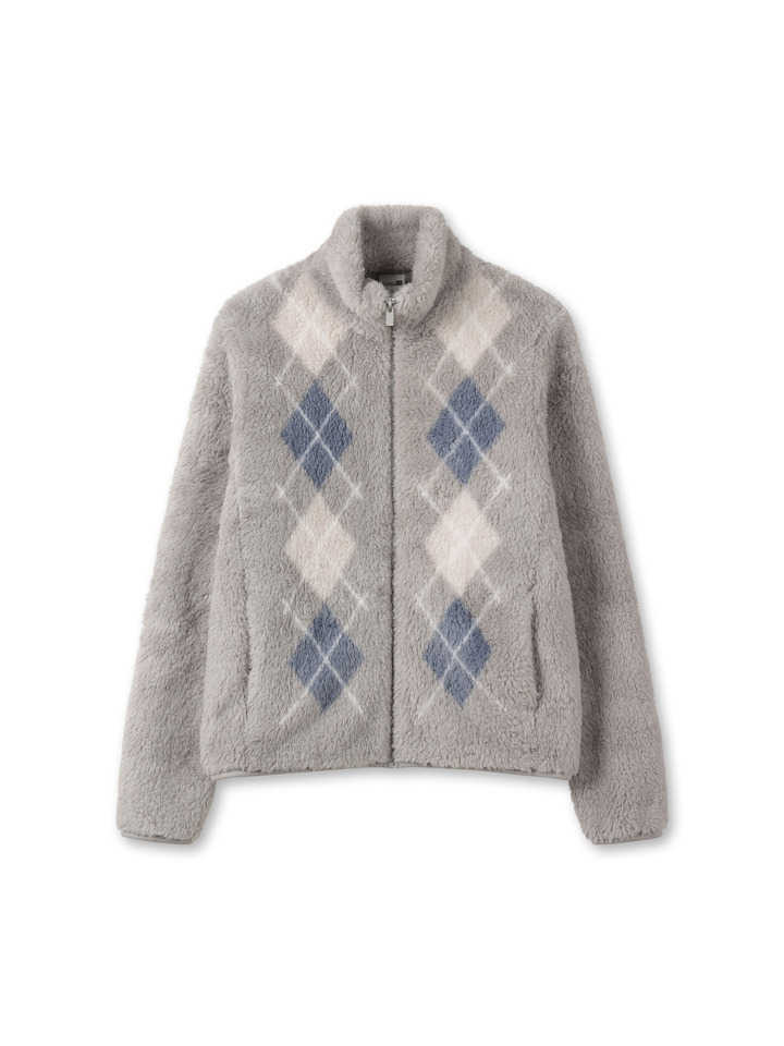 여성) 플러피플리스 하이넥 집업