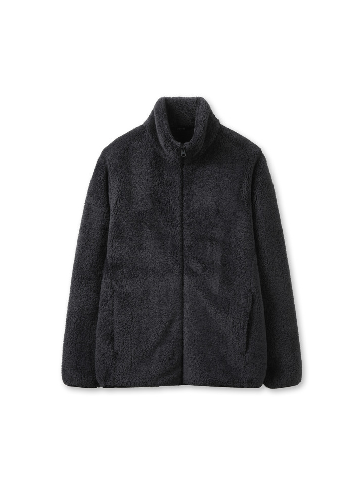 공용) 플러피플리스 하이넥 집업