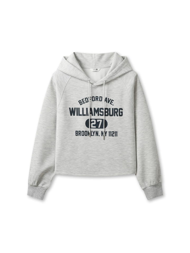 여성) 더블니트 그래픽 스웨트후디