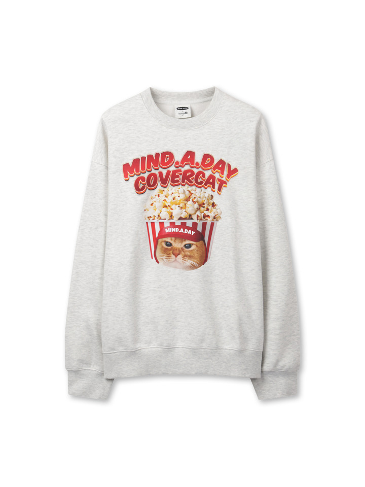남성) [마인드어데이 커버캣] 콜라보 플리스 스웨트셔츠
