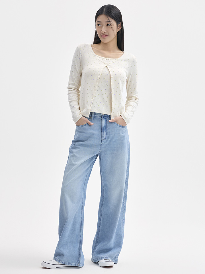 여성) COOL 와이드 데님