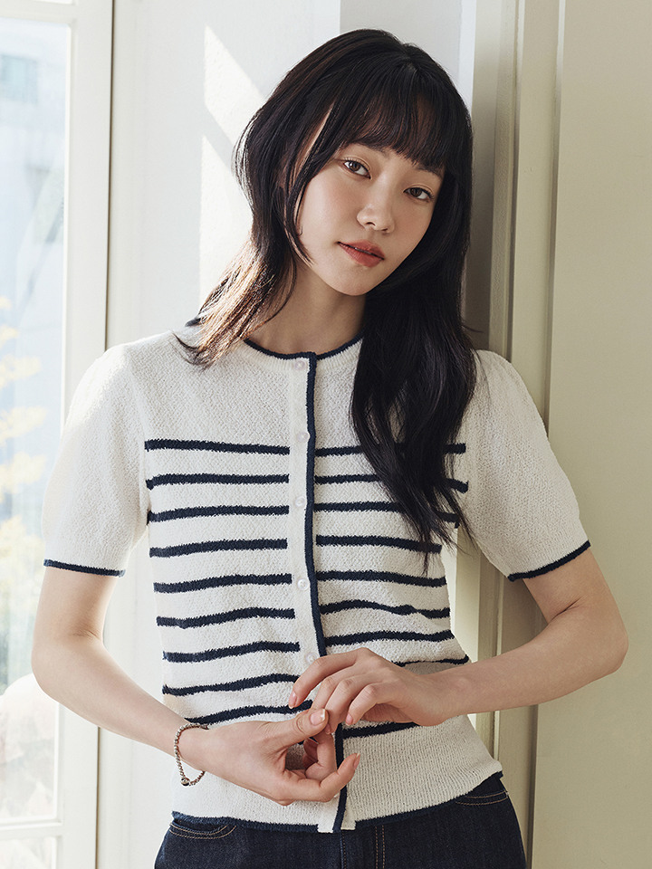 여성) 부클 가디건 (반팔)