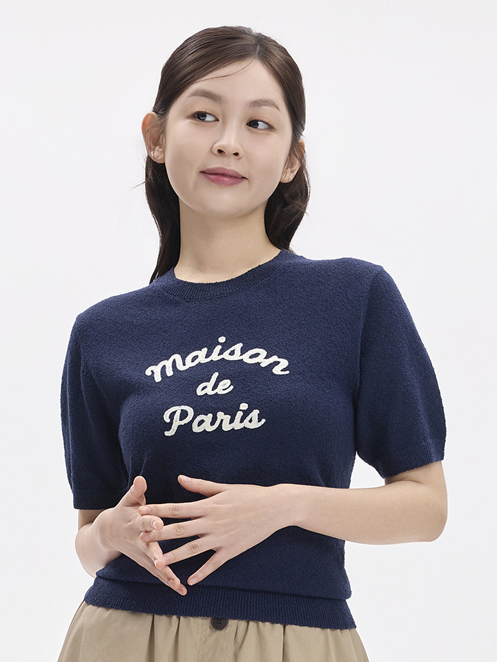 여성) 부클 크루넥 스웨터