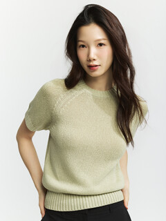 여성) 리넨블렌드 크루넥 스웨터
