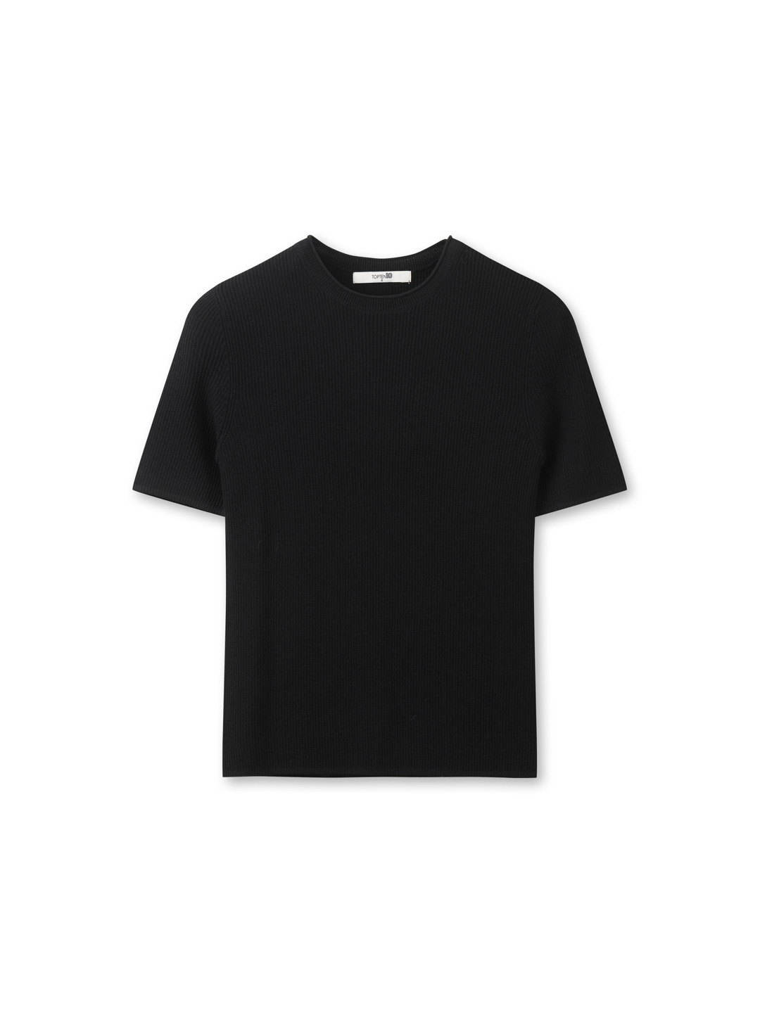 여성) 리넨블렌드 립 반팔 스웨터