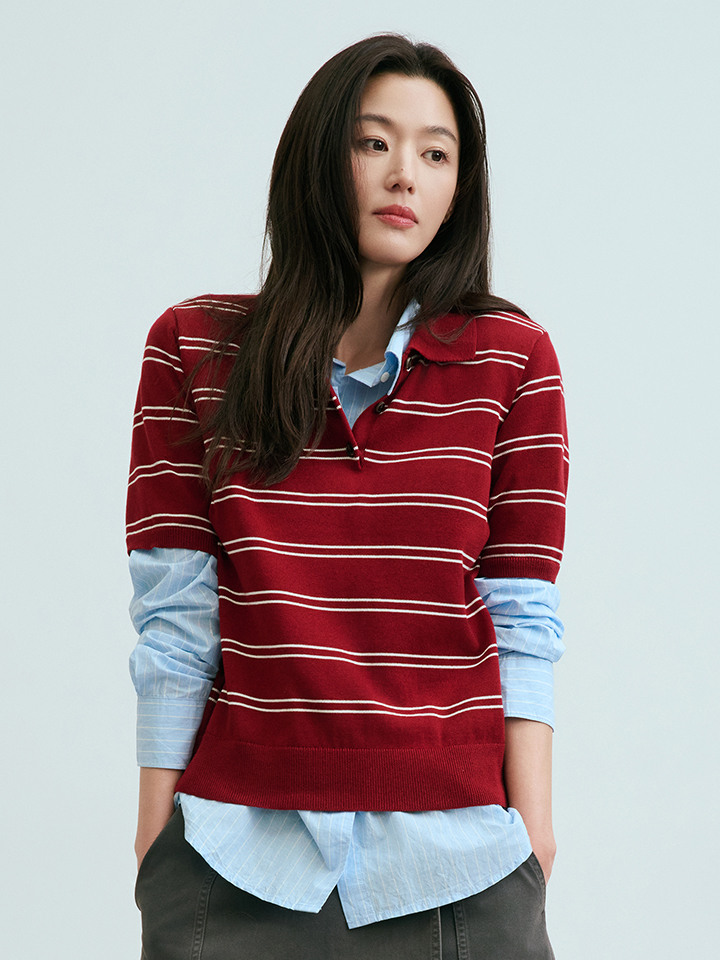 여성) 수피마코튼 폴로 스웨터