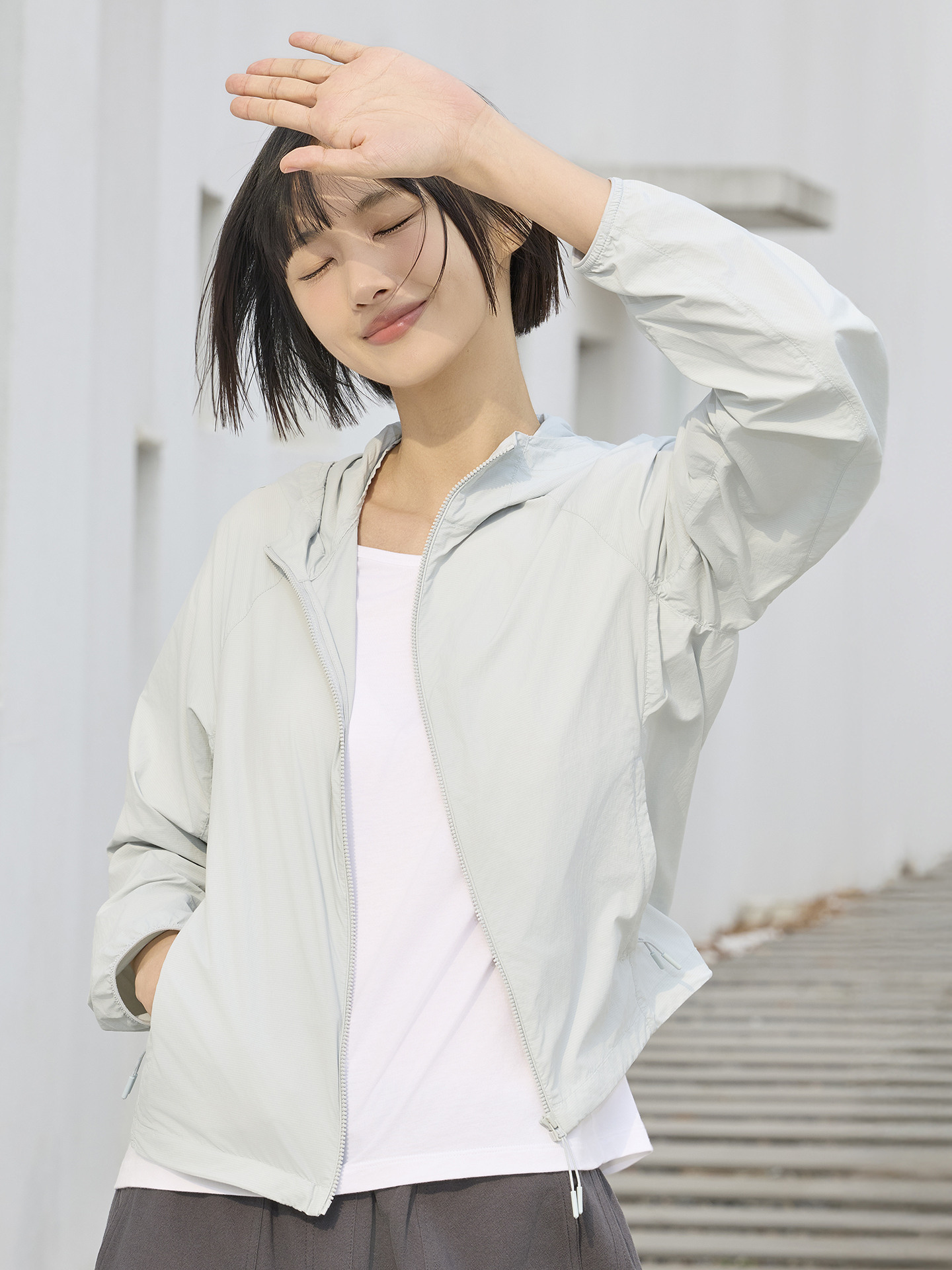 여성) 포케터블 UV 프로텍션 윈드브레이커