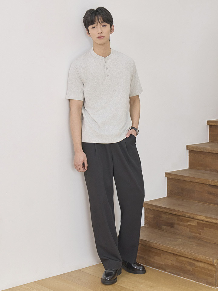 남성) 컴포트 와이드 이지 슬랙스