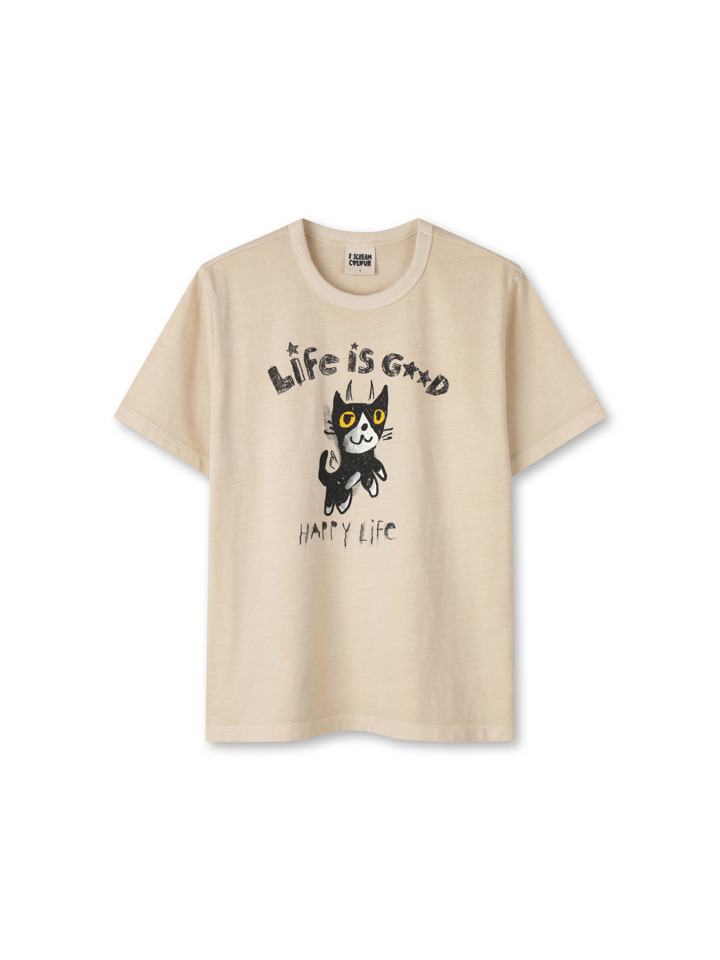 여성) [아이스크림컬러] 가먼트다잉 T (반팔)