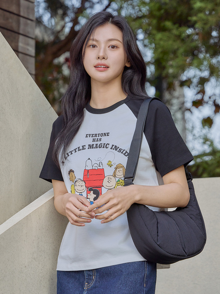 여성) [피너츠] 헤비웨이트 코튼 크루넥 T (반팔) 