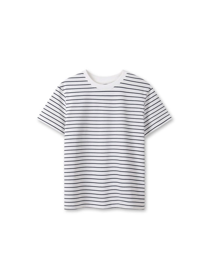 여성) COOL Air 코튼 크루넥 T (반팔 스트라이프)