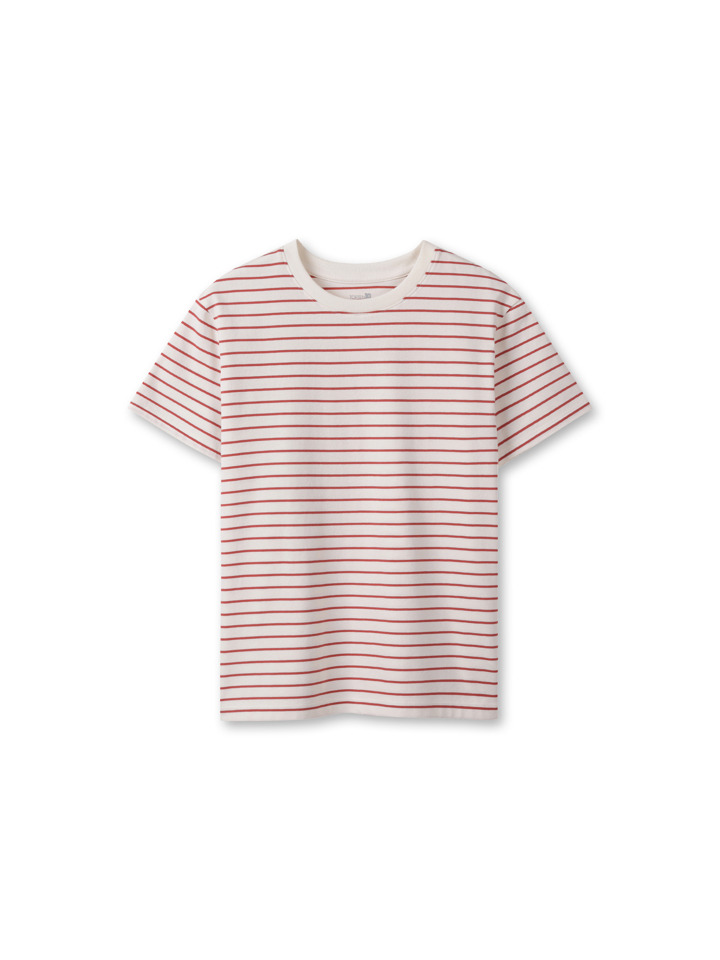 여성) COOL Air 코튼 크루넥 T (반팔 스트라이프)