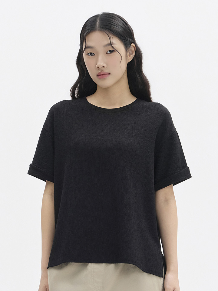 여성) 크링클 릴랙스핏 T (반팔)