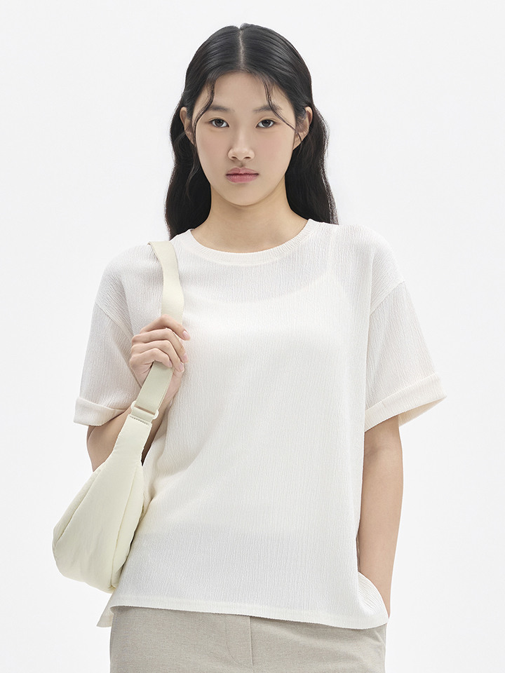여성) 크링클 릴랙스핏 T (반팔)