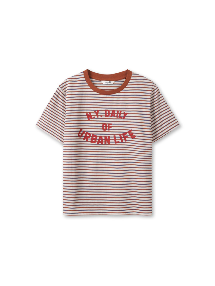 여성) 코튼 T (반팔 스트라이프)