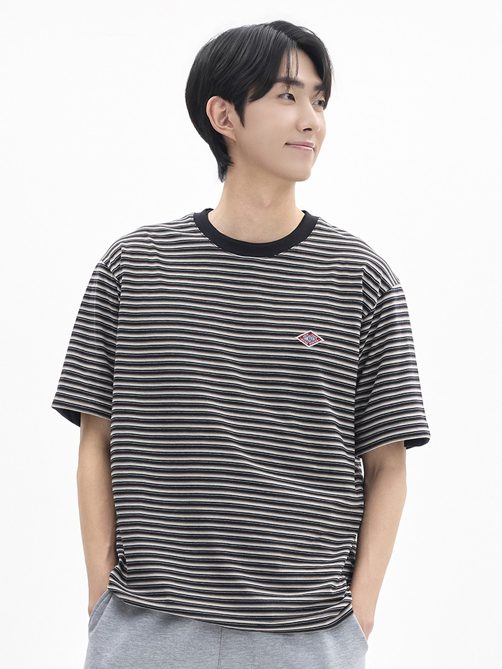 공용) 소프트 코튼 크루넥 T (스트라이프)