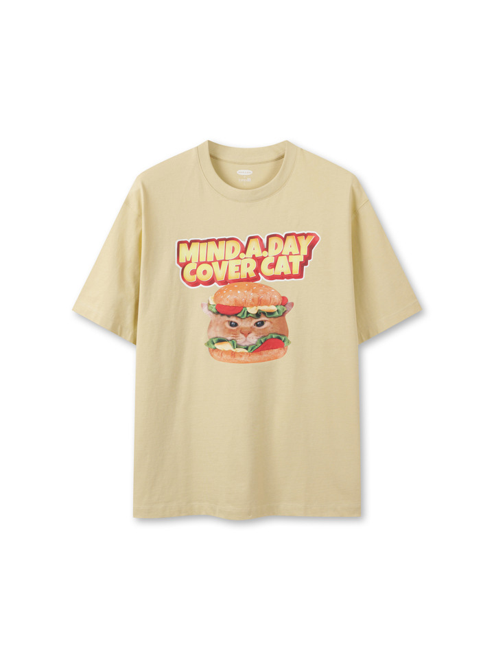 공용) [마인드어데이 커버캣] 코튼 크루넥 T (반팔) 