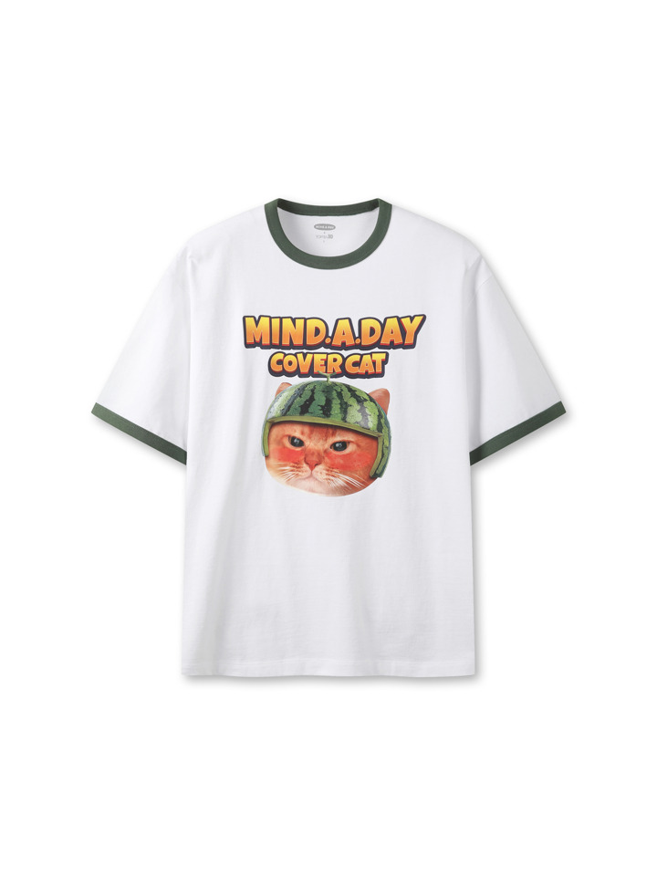 공용) [마인드어데이 커버캣] 코튼 크루넥 T (반팔) 