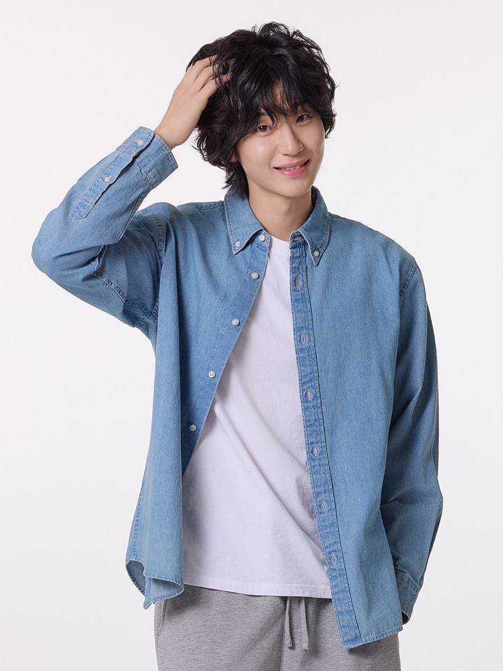 남성) 데님 버튼다운 셔츠