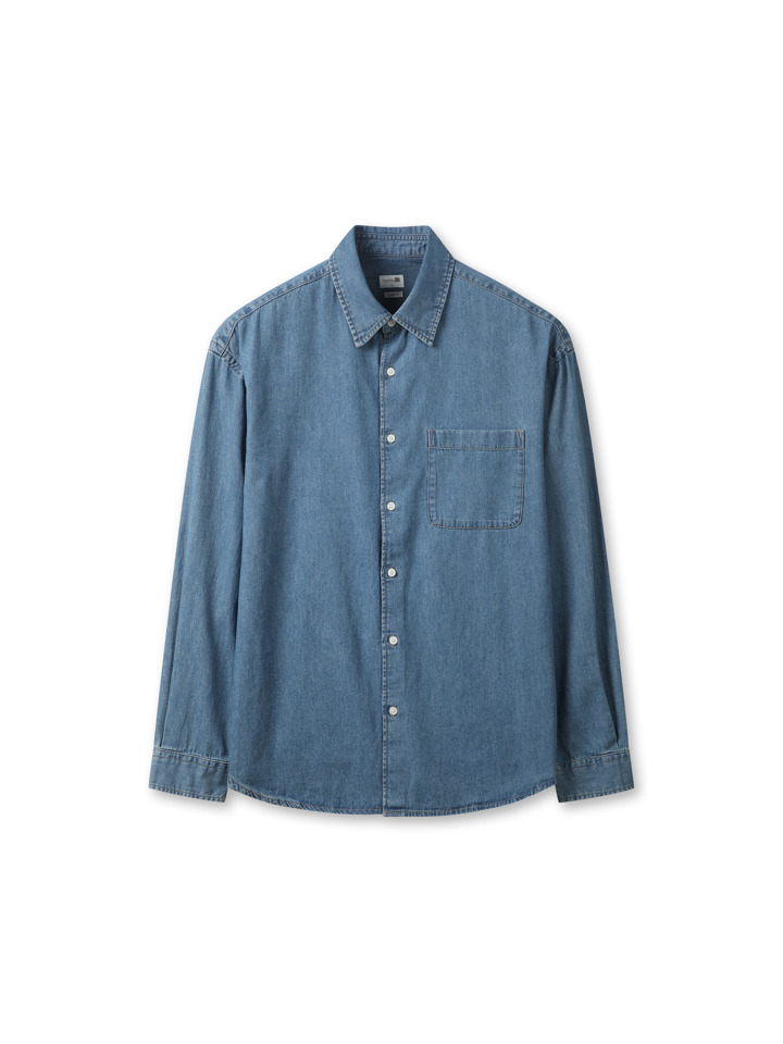공용) 데님 오버핏 셔츠