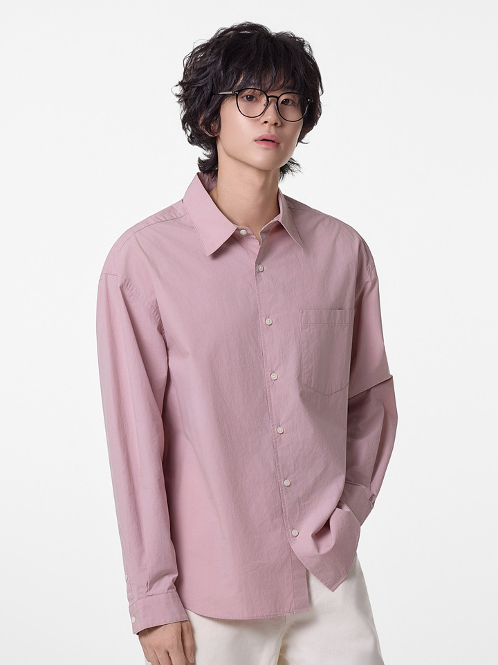 공용) 포플린 오버핏 셔츠