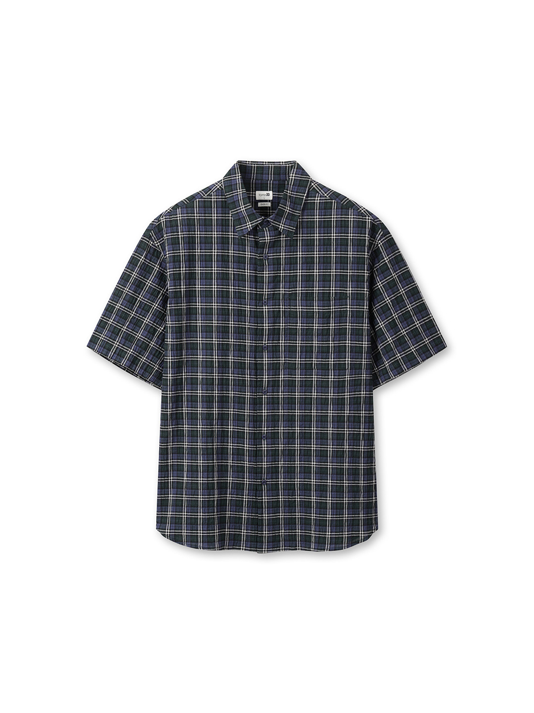 공용) 시어서커 오버핏 셔츠 (반팔)